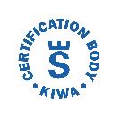 Kiwas krönta S, ett märke som alltid är kopplade till en certifierad person, produkt, process eller ett system och får endast användas av certifikatens innehavare.