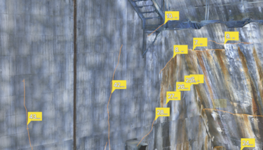 A snapshot of the digital 3D model, the concrete