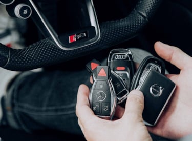 Verschillende autosleutels