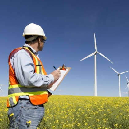 Auditor op het gebied van windenergie windmolens