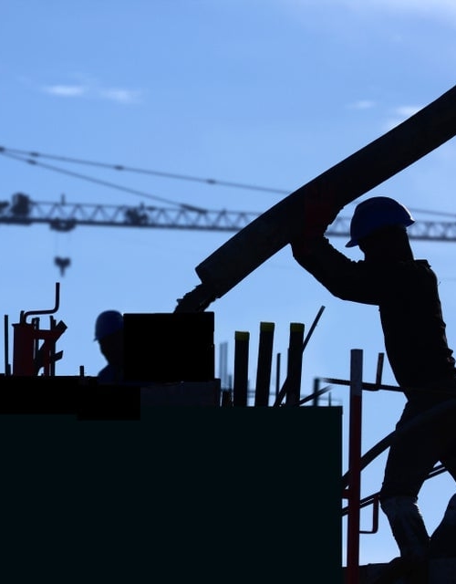 Mannen op de bouwplaats