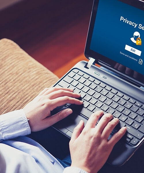 Privacy settings on laptop