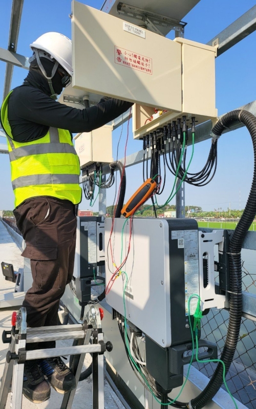 On-site Inspection of solar pannel in PV power plant