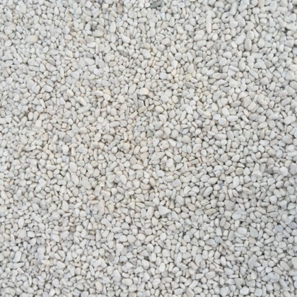 Close-up of white gravel, also mineral aggregrates in construction
