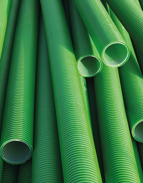 Geribbelde draineerbuizen
