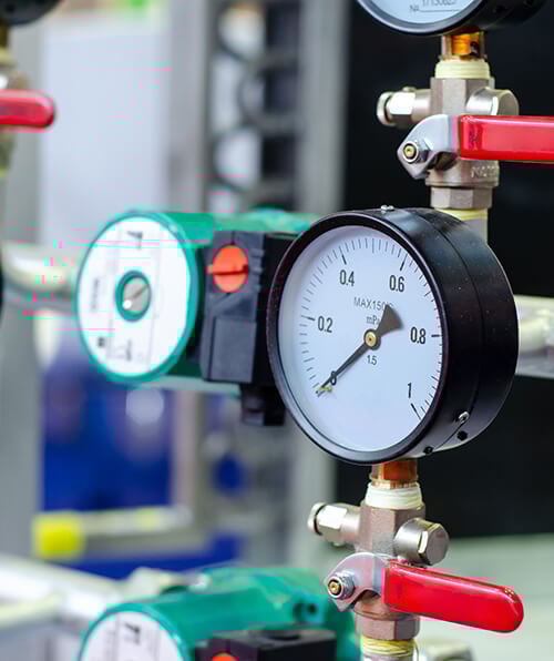Gas meters in gas installation