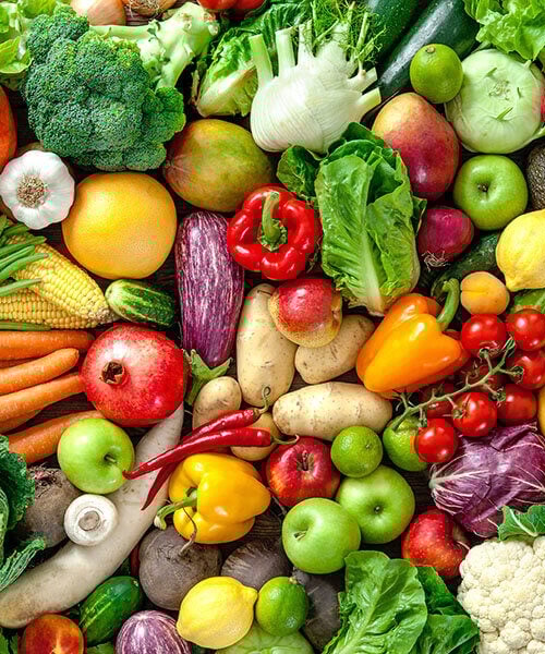 Vegetables and fruit