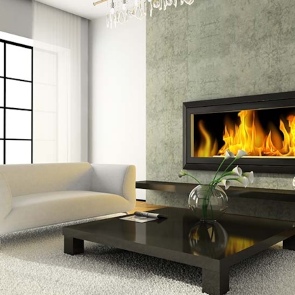 Houthaard in moderne woning