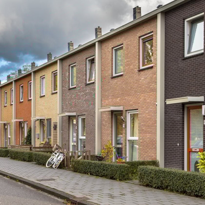 Woonwijk huizenrij