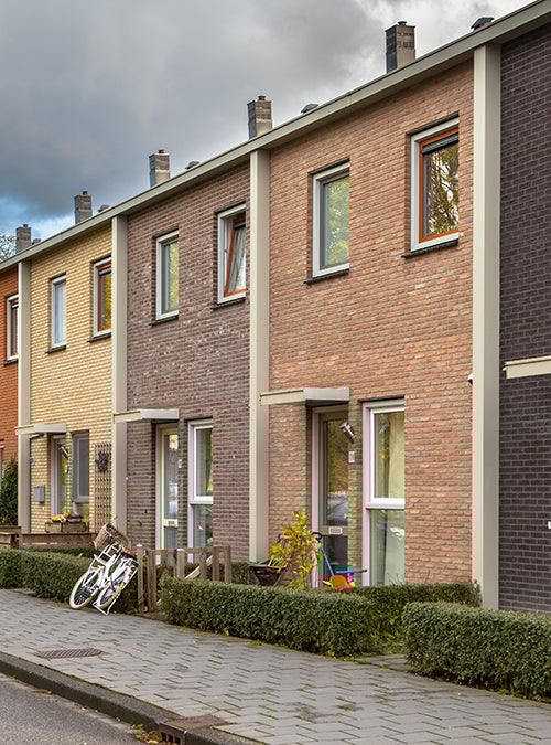 Woonwijk huizenrij