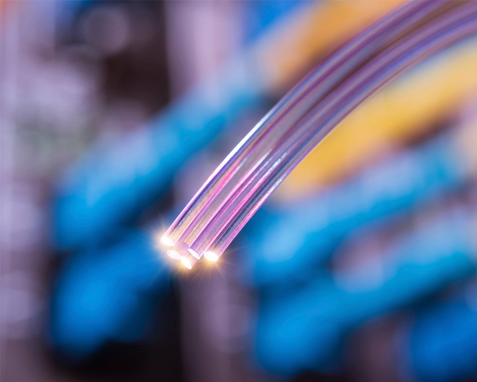 Optic fiber cables being tested for the wind power industry