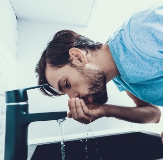 Drink water from the tap