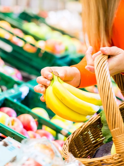 Woman buying food