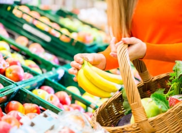 Woman buying food