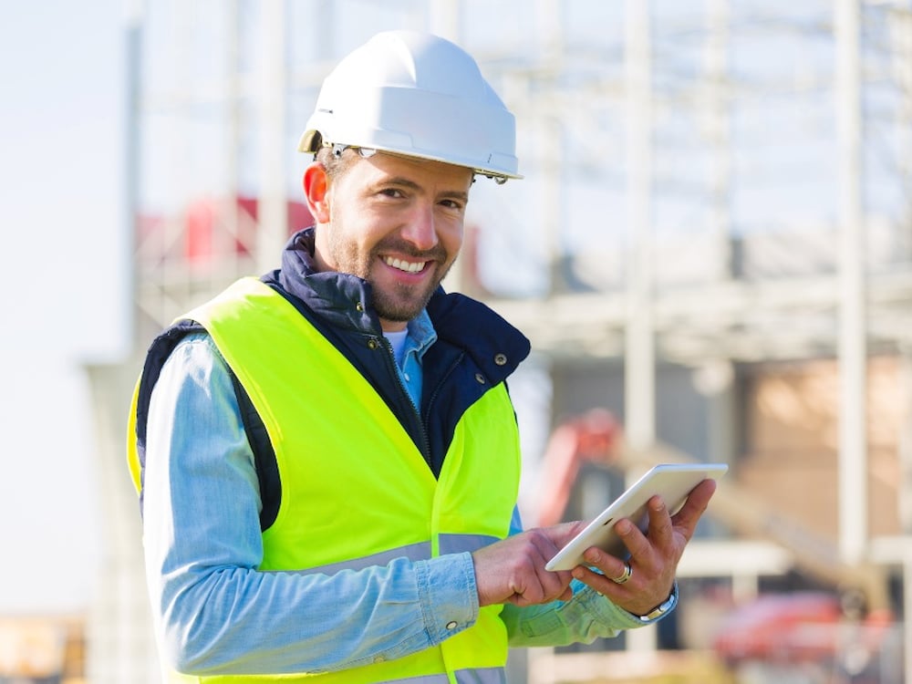 Kiwa auditor wearing saftey gear during a certification audit