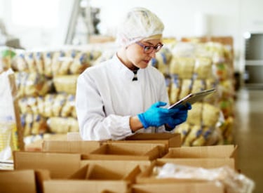 Food inspection by a woman