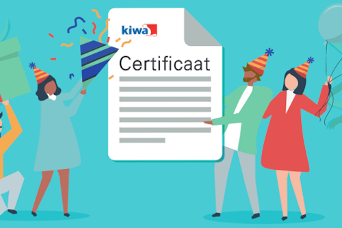 Illustratie Kiwa certificaat uitreiking