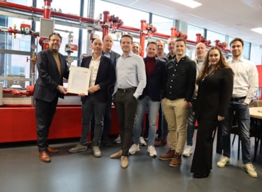 Unica Fire Vision Sprinkler certificaat overhandiging