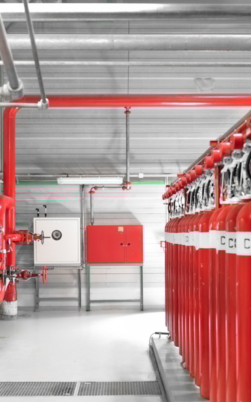 Extinguishing gas system inspection