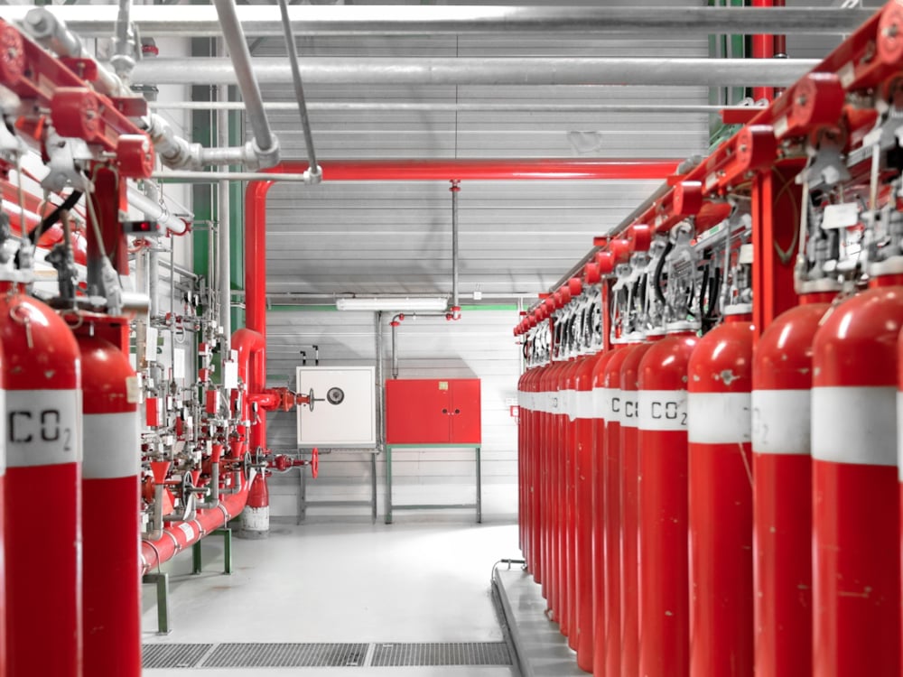 Inspectie blusgassysteem