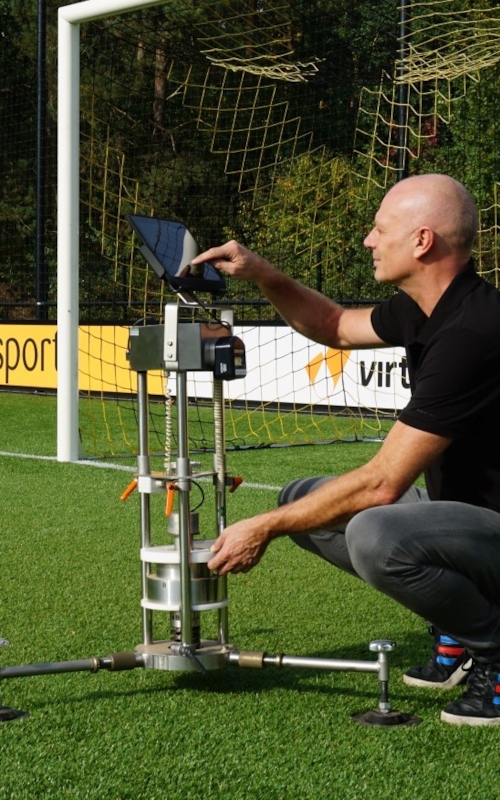 Inspectie voetbalveld