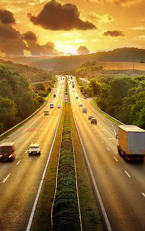 Airplane is about to land at an airport