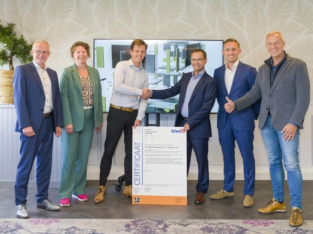 Kiwa reikt eerste KOMO-certificaat BRL 2840 uit aan Van Wijnen