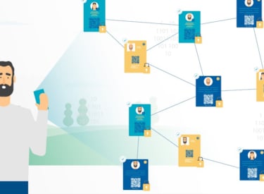 Illustratie uitgifte e-licenties