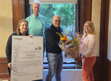 Uitreiking certificaat A. Verbeek
