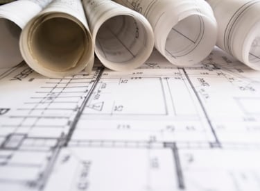 Blueprints of buildings