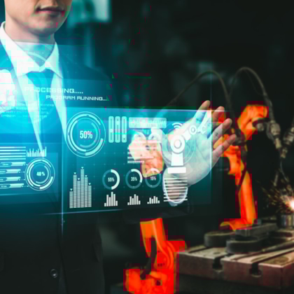 Robot working on information security