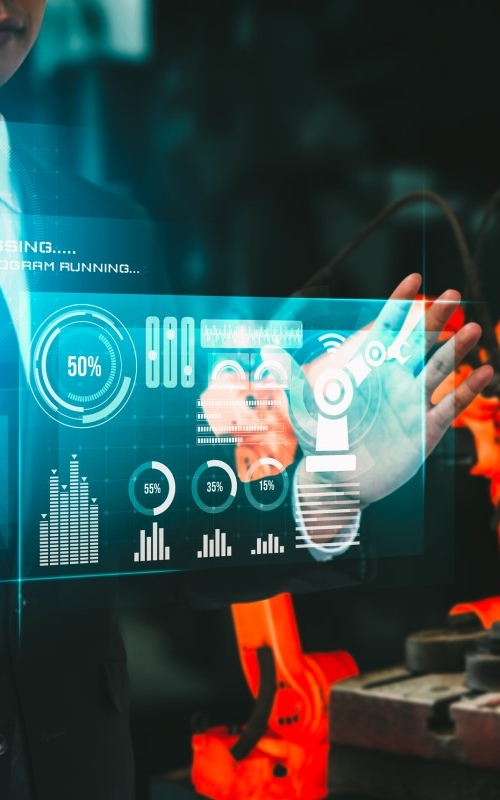 Robot working on information security