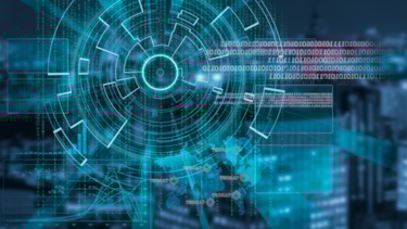 An illustrated digital eye