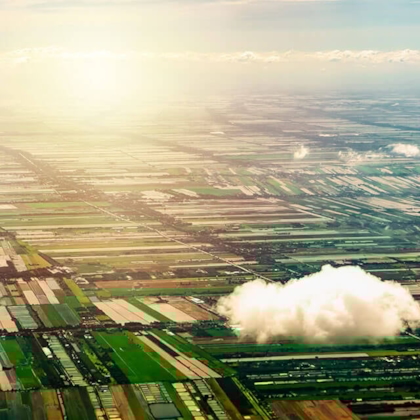 A cloud over the countryside