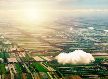 A cloud over the countryside