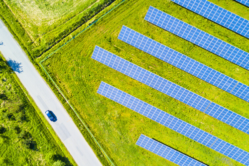 Park with solar panels