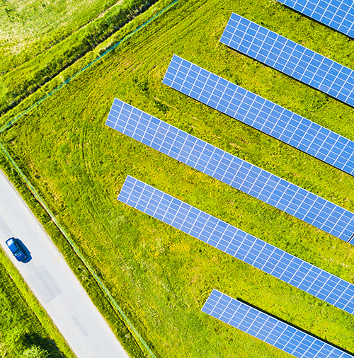 Park with solar panels