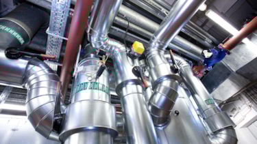 Värmeväxlare i fastighet.