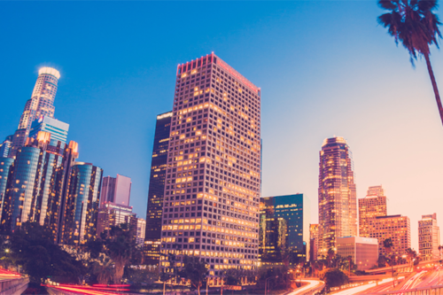 image of LA city road