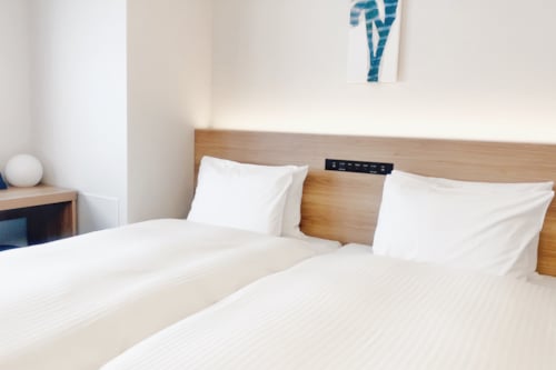 clean and inspected Twin Bedroom in a hotel