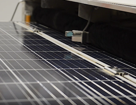 Solar panel cleaning robot tested in Kiwa PI Berlin lab for usage in Dubai